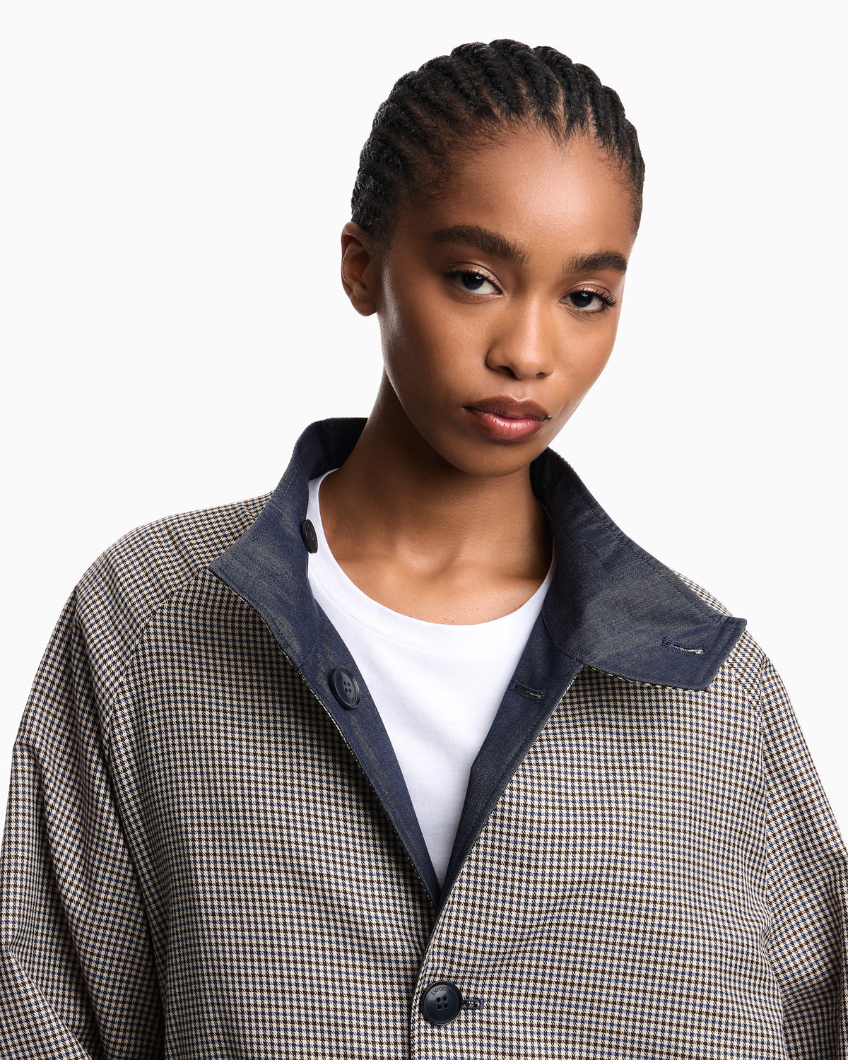 Eagle Club reversible denim trench coat