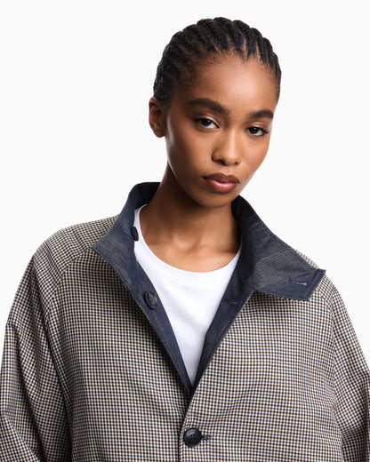 Eagle Club reversible denim trench coat