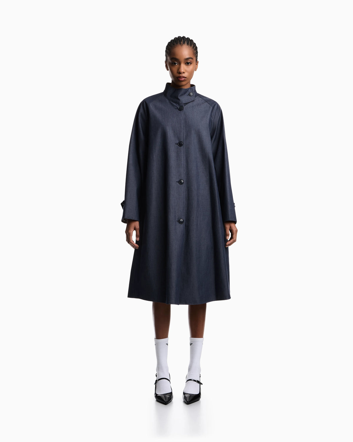 Eagle Club reversible denim trench coat
