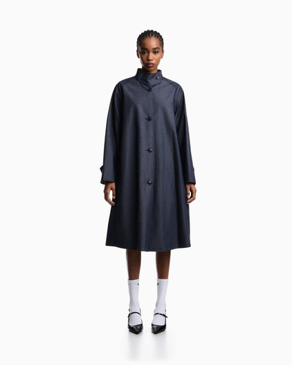Eagle Club reversible denim trench coat