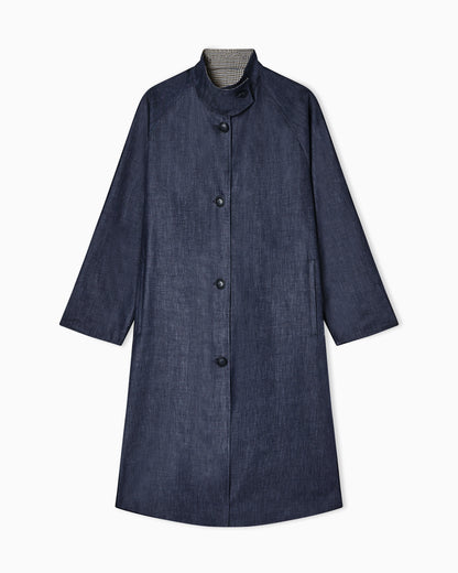 Eagle Club reversible denim trench coat