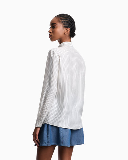 Eagle Club cupro-blend foulard collar shirt