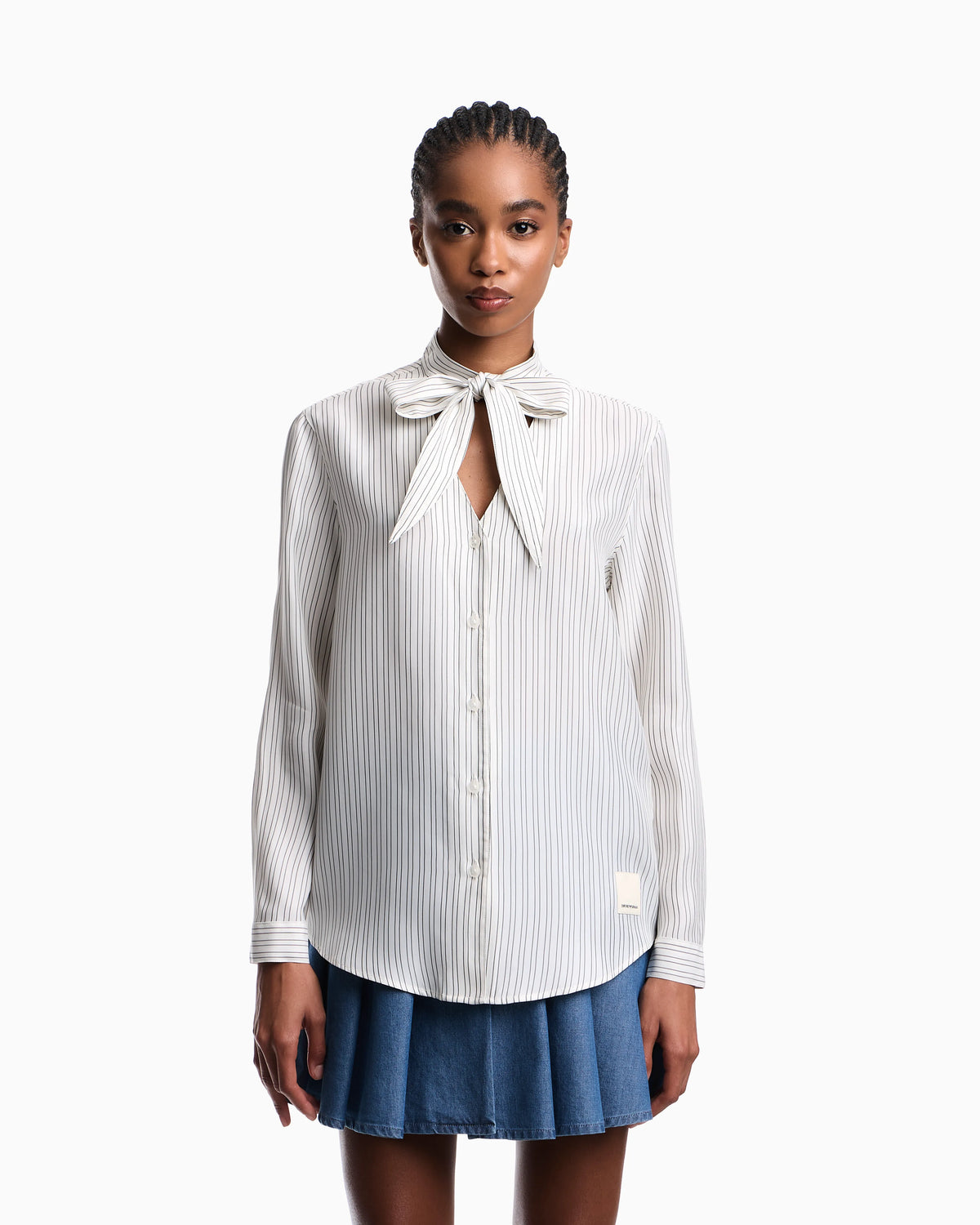 Eagle Club cupro-blend foulard collar shirt