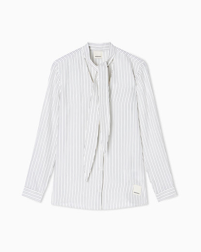 Eagle Club cupro-blend foulard collar shirt
