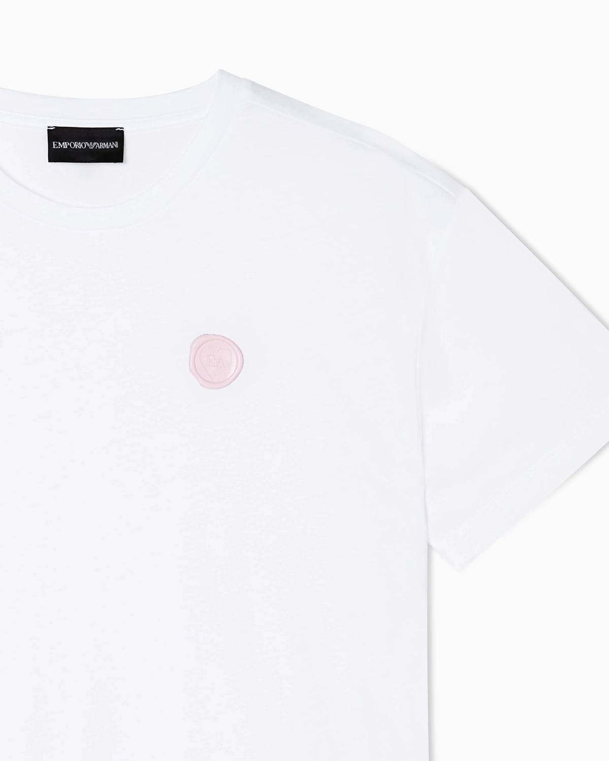 Organic jersey T-shirt with logo stamp
