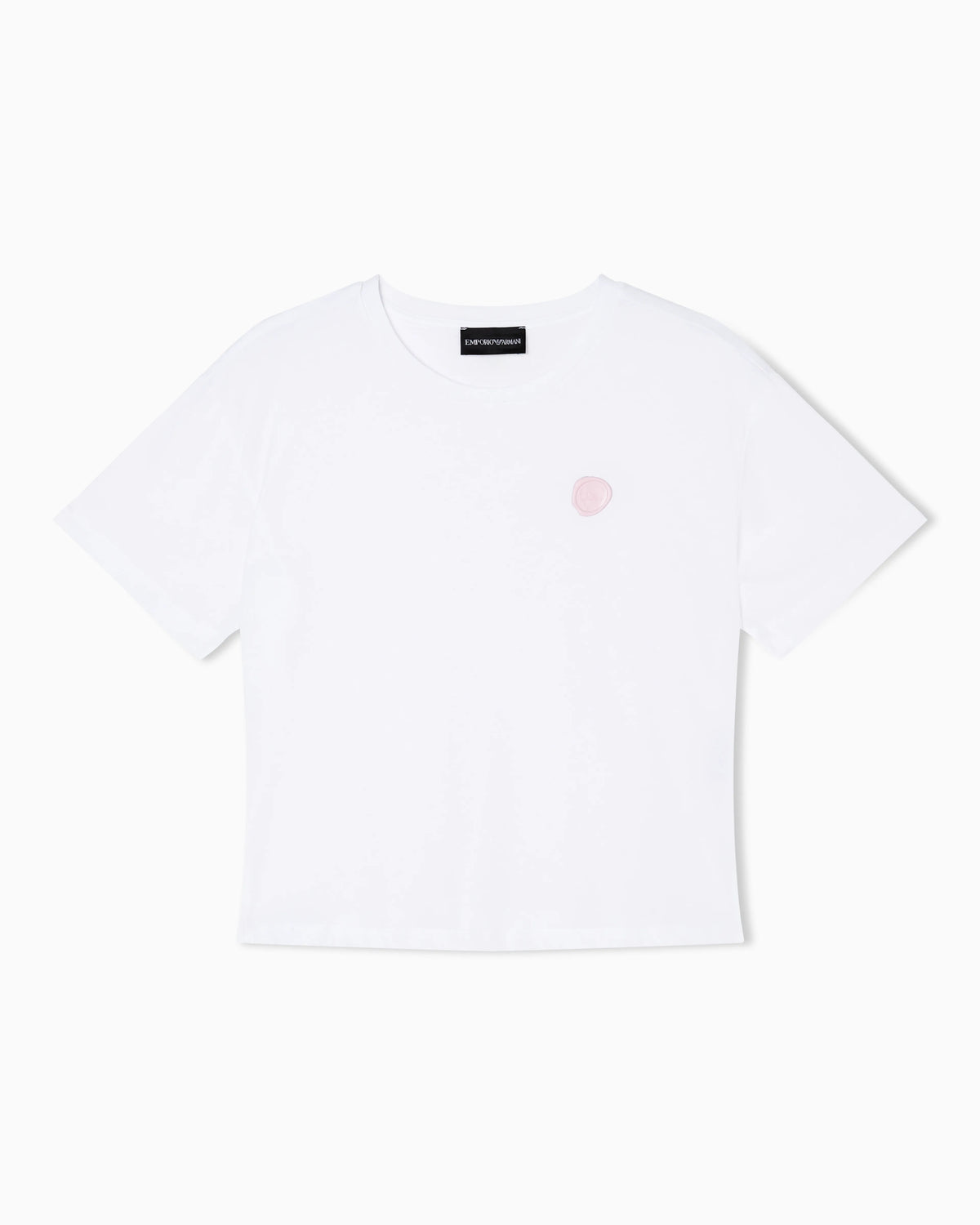 Organic jersey T-shirt with logo stamp