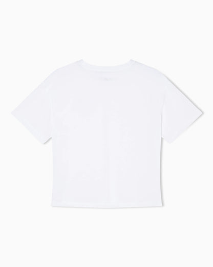 Organic jersey T-shirt with logo stamp