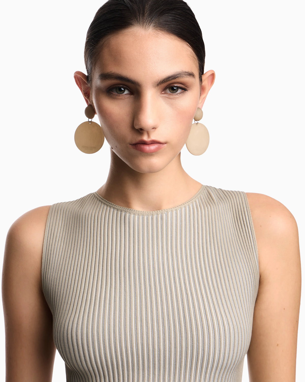 Knit top with a ribbed effect