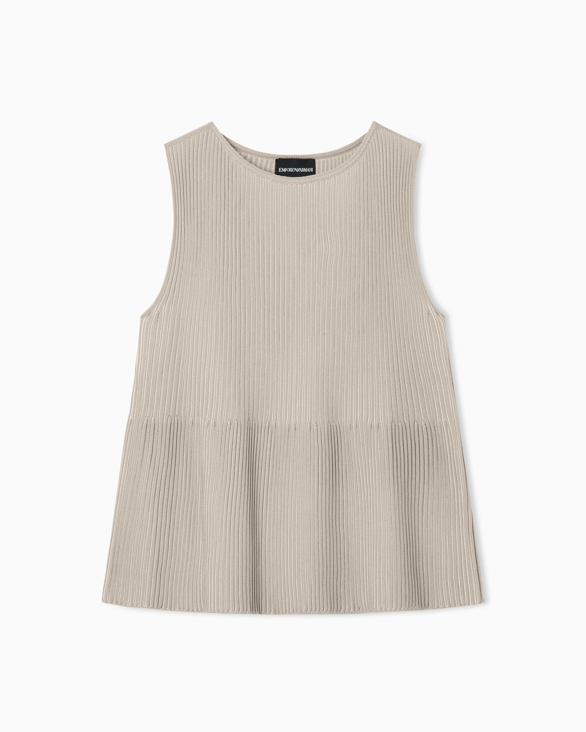 Knit top with a ribbed effect