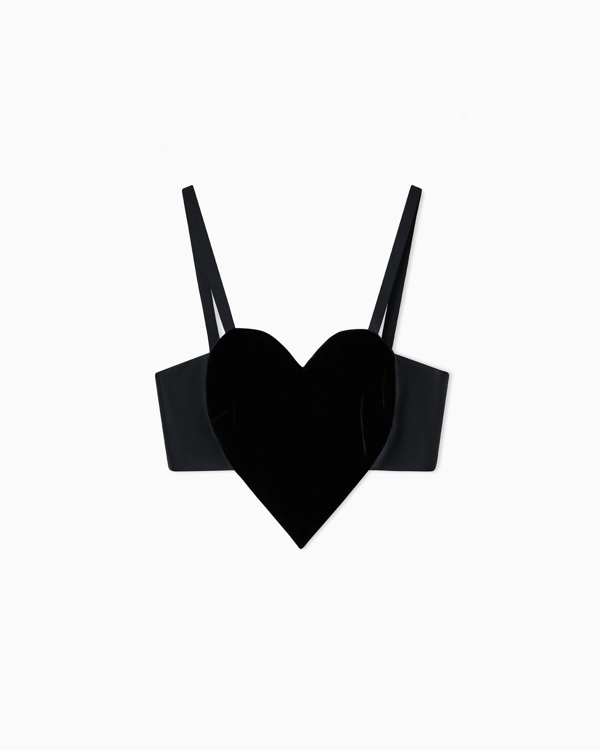 Liquid velvet top with heart