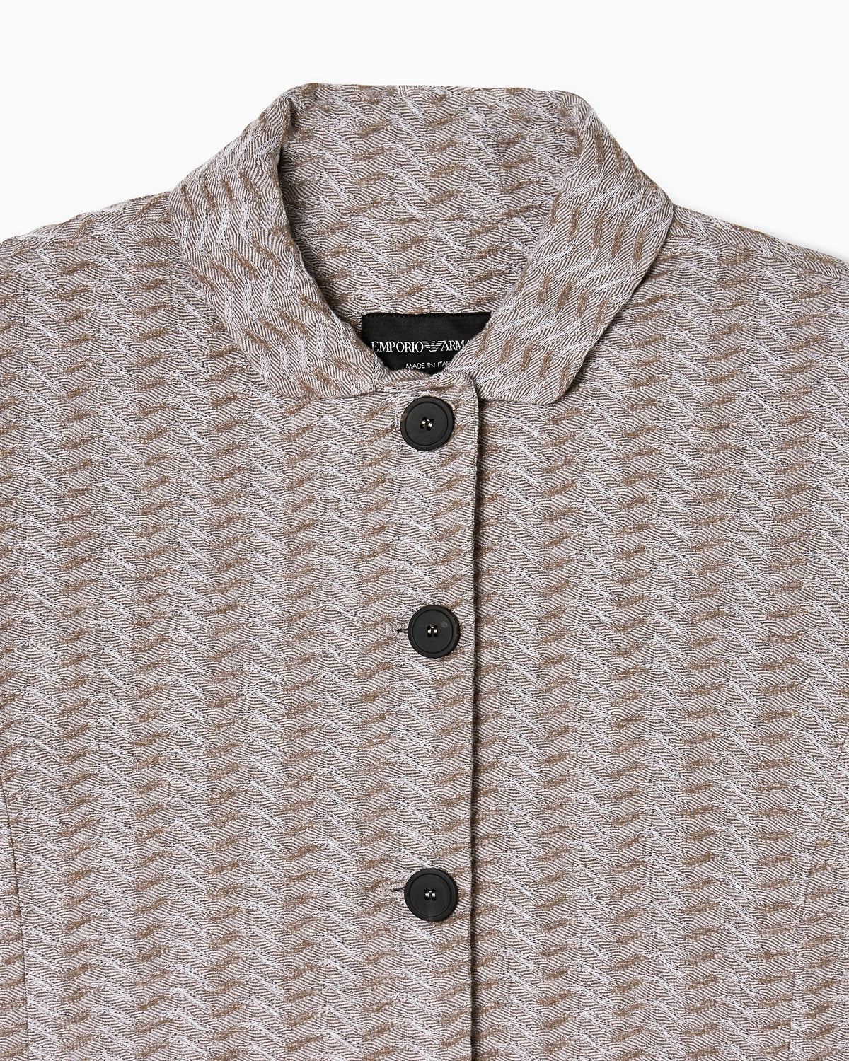 Jacquard jersey knit jacket with an embossed wave design