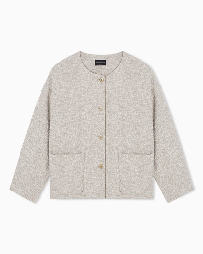 Bouclé jacquard jersey jacket