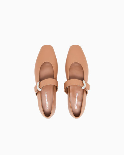 Nappa-leather ballerinas