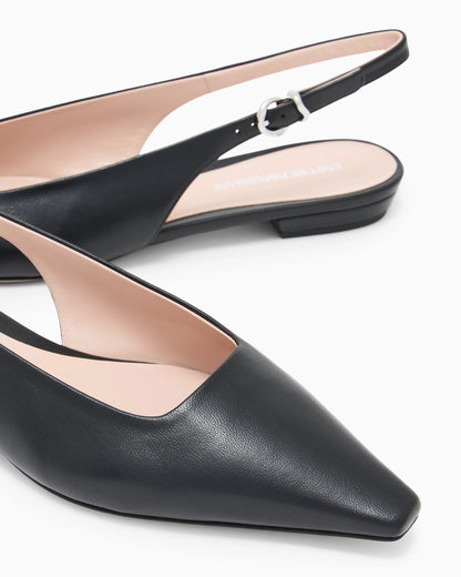 Ballet flat in nappa leather