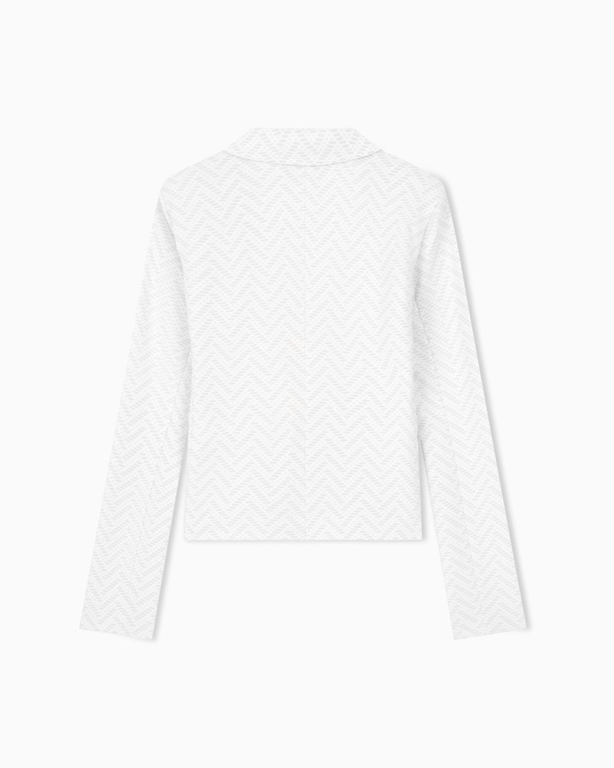 Slim-fit blazer in chevron jacquard jersey with flap pockets