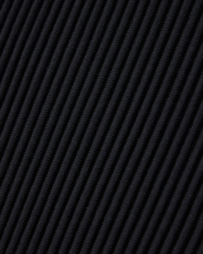 High-waisted viscose skirt with a slit and side fringe