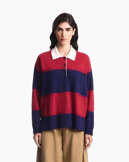 Boteh Capsule Collection polo-collar jumper