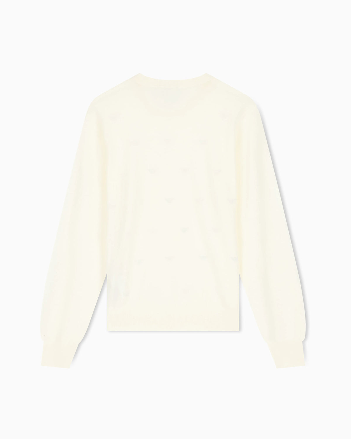 Crew-neck virgin wool pullover with rhinestone details