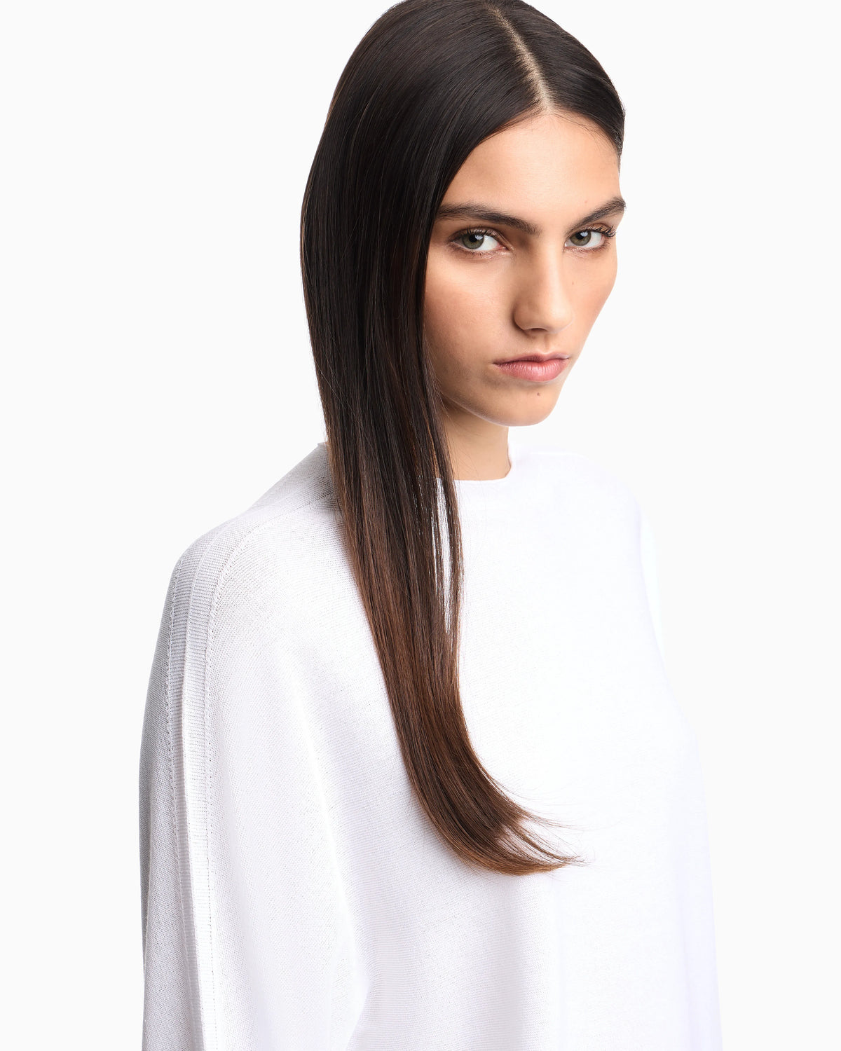 Link-stitch knit jumper