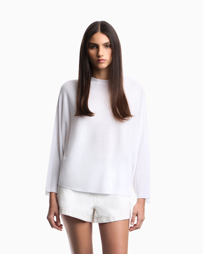 Link-stitch knit jumper