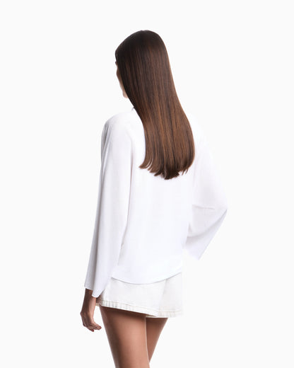 Link-stitch knit jumper