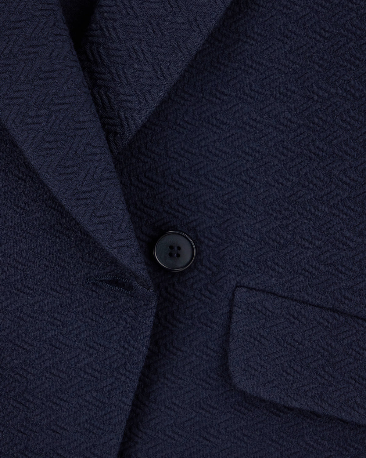 Unlined cotton jersey blazer with a jacquard relief pattern