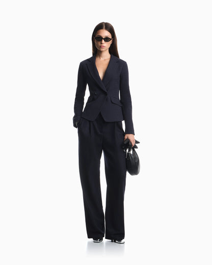 Unlined cotton jersey blazer with a jacquard relief pattern
