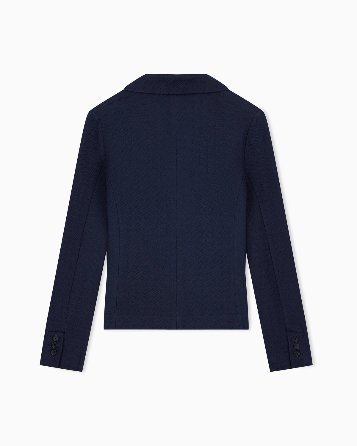Unlined cotton jersey blazer with a jacquard relief pattern
