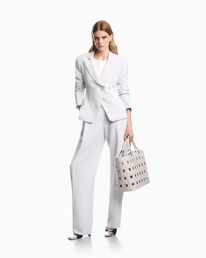 Slim fit shirt in jacquard jersey with a chevron pattern