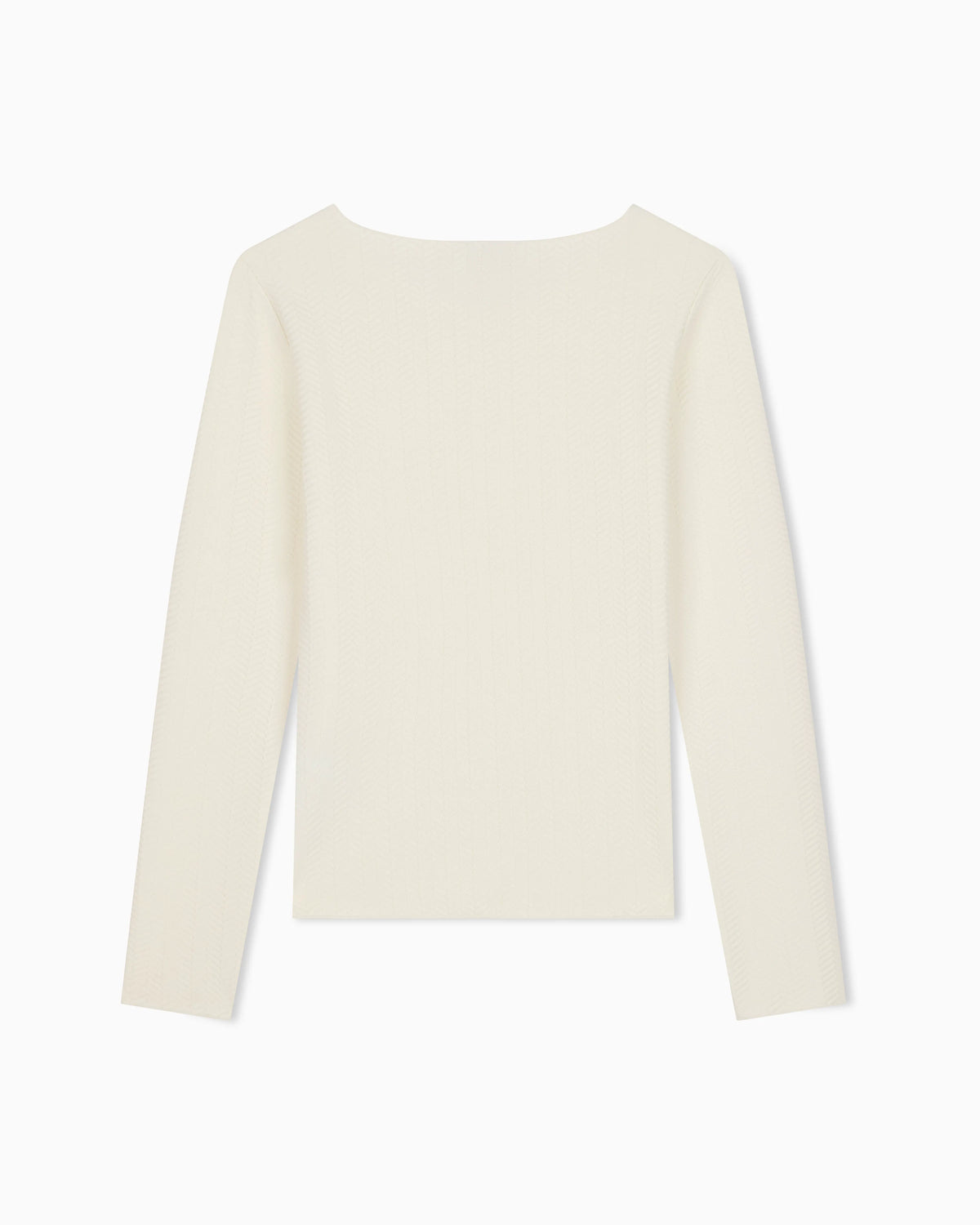 Slim fit shirt in jacquard jersey with a chevron pattern