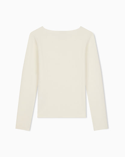 Slim fit shirt in jacquard jersey with a chevron pattern