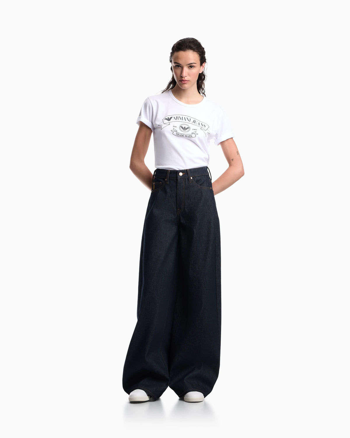 Five-pocket denim trousers