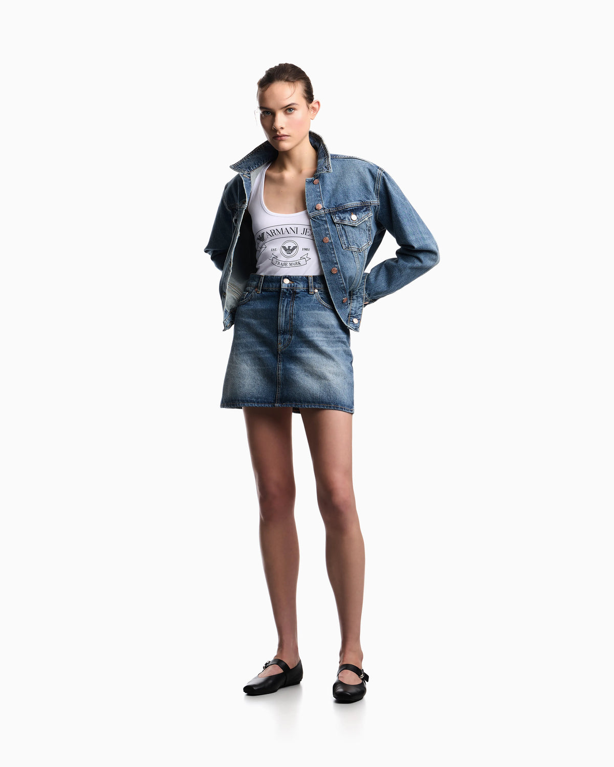 Armani Jeans printed jersey tank top