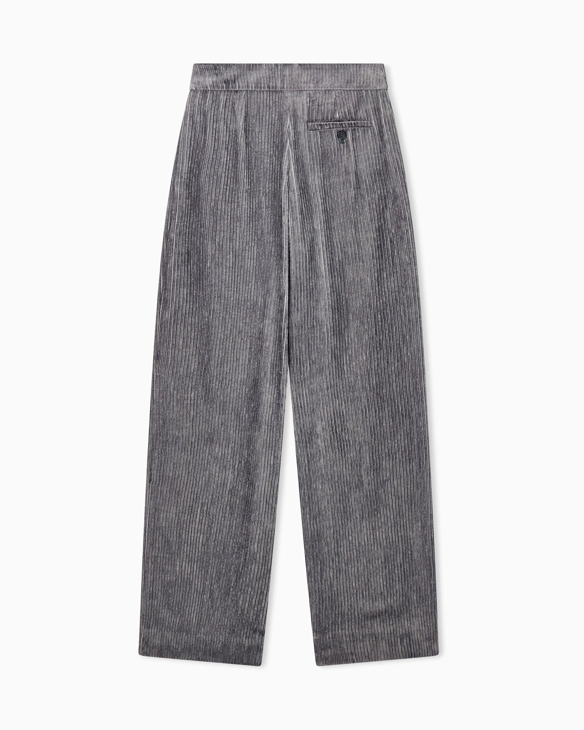 Pleated pants in fluid corduroy Signature Capsule