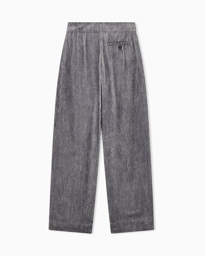 Pleated pants in fluid corduroy Signature Capsule