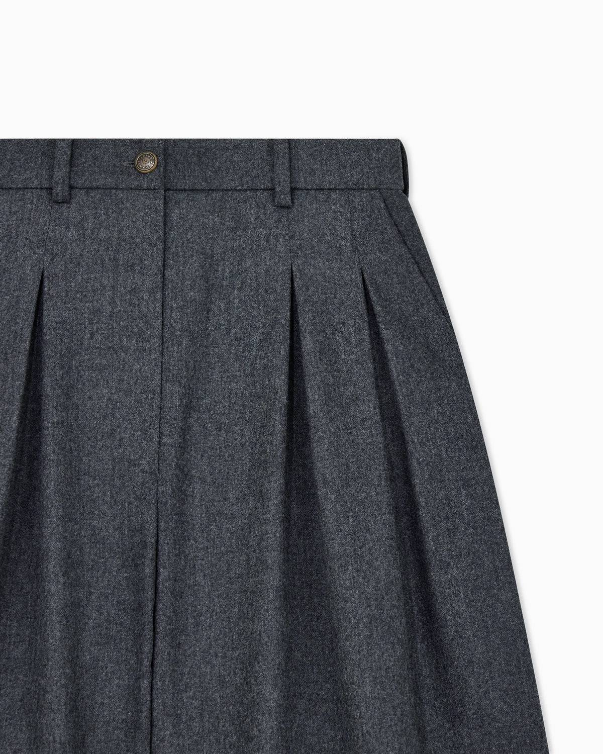 Wool flannel pleated bermuda shorts Signature Capsule
