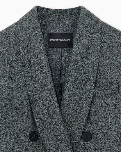 Double-breasted blazer in mouliné fabric Signature Capsule