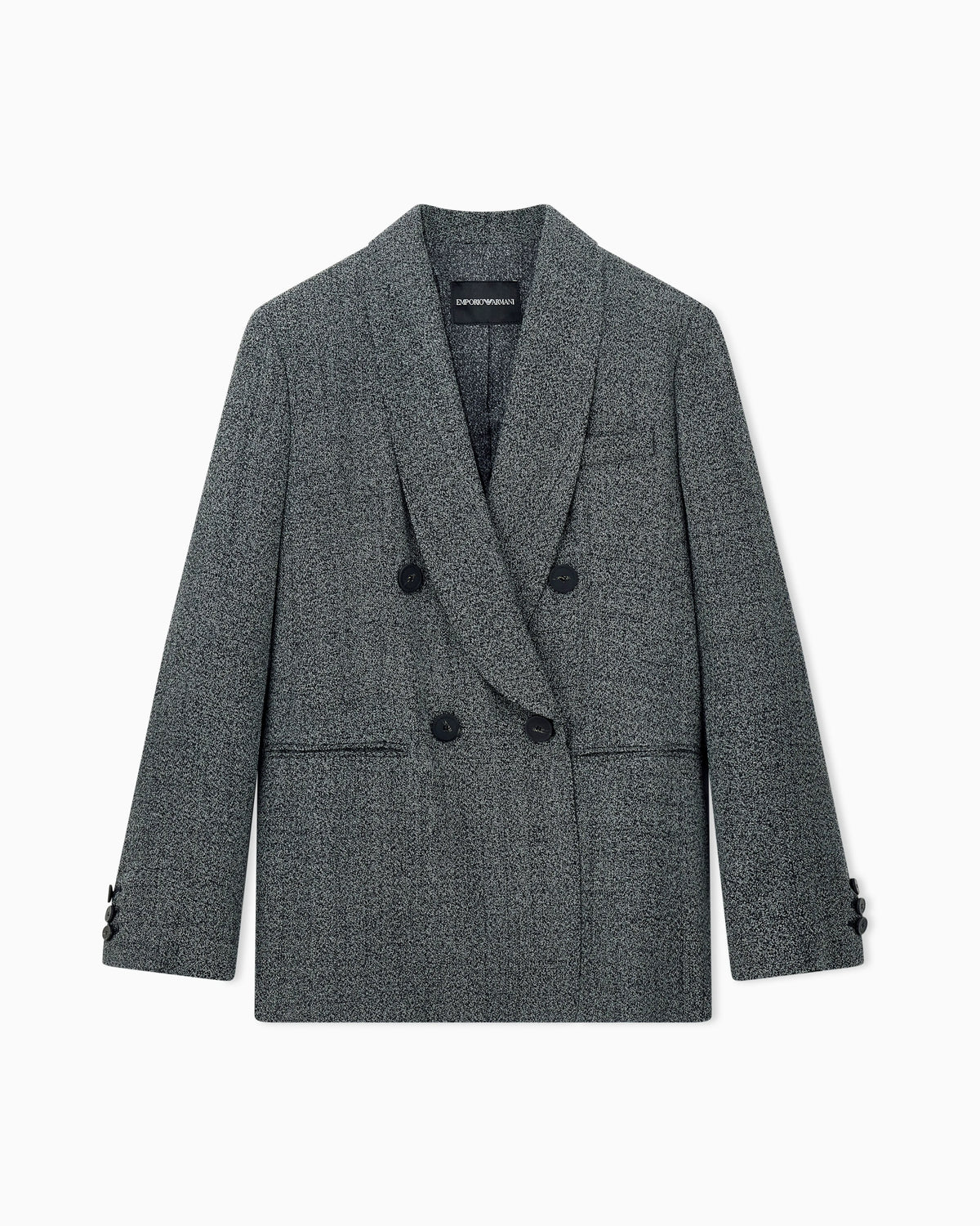 Double-breasted blazer in mouliné fabric Signature Capsule