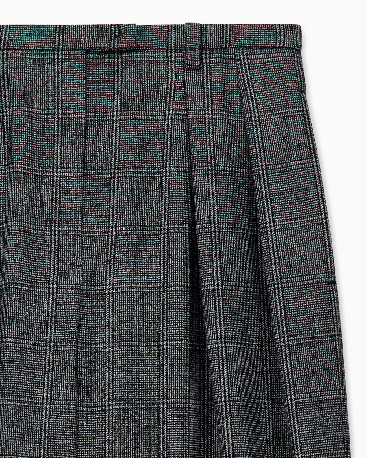 Pleated check flannel pants Signature Capsule