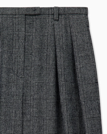 Pleated check flannel pants Signature Capsule