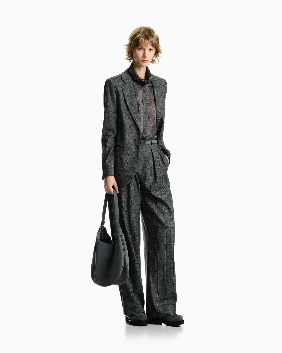 Pleated check flannel pants Signature Capsule