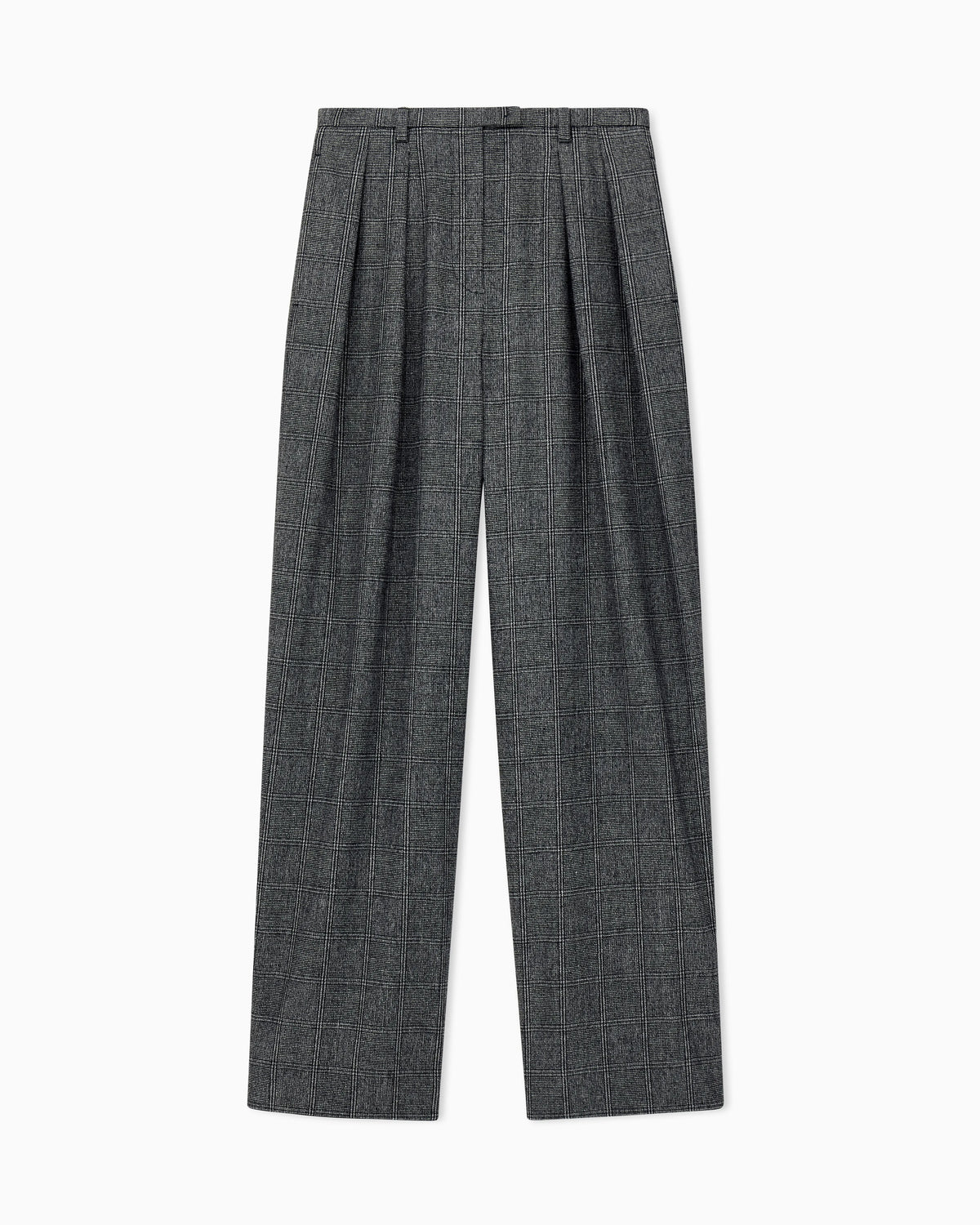 Pleated check flannel pants Signature Capsule