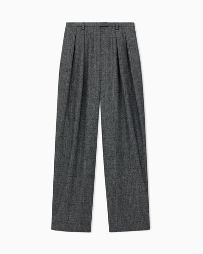 Pleated check flannel pants Signature Capsule