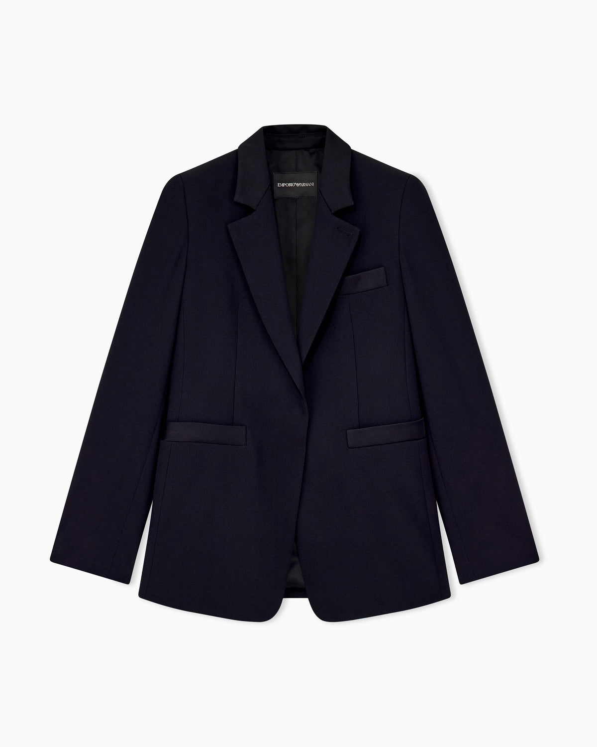 Blazer in enver satin with buttoned cuffs