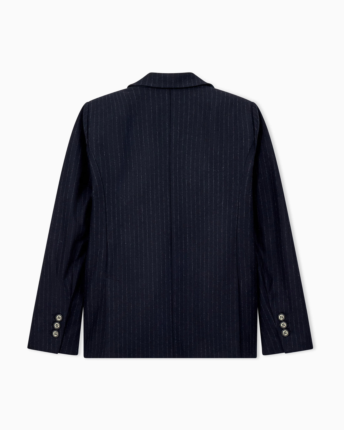 Double-breasted pinstripe wool-blend blazer Signature Capsule