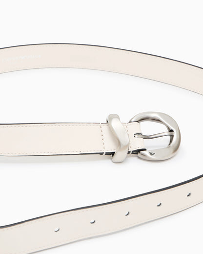 Smooth leather belt