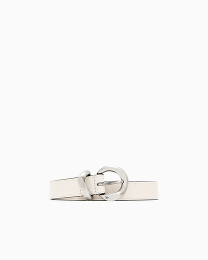 Smooth leather belt