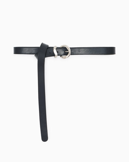 Smooth leather belt
