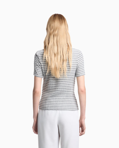 Slim-fit striped jacquard jersey shirt Signature Capsule