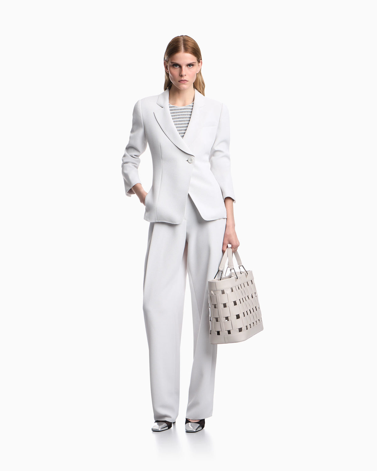 Slim-fit striped jacquard jersey shirt Signature Capsule